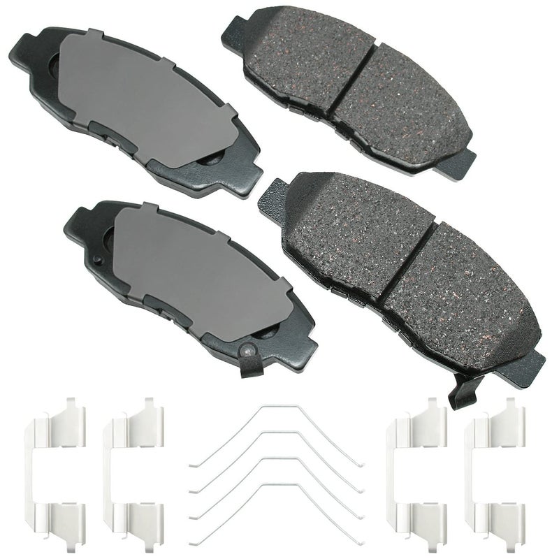 Akebono-ACT465B Ultra-Premium Ceramic Front Disc Brake Pads, GREY